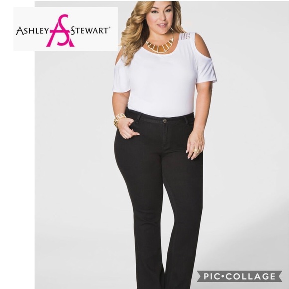 Ashley Stewart Pants - Ashley Stewart sz 26 average black jeans bootcut